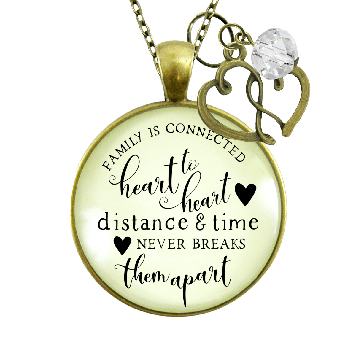 Gutsy Goodness Family is Connected Heart to Heart Necklace Families Together Jewelry - Gutsy Goodness Handmade Jewelry;Family Is Connected Heart To Heart Necklace Families Together Jewelry - Gutsy Goodness Handmade Jewelry Gifts