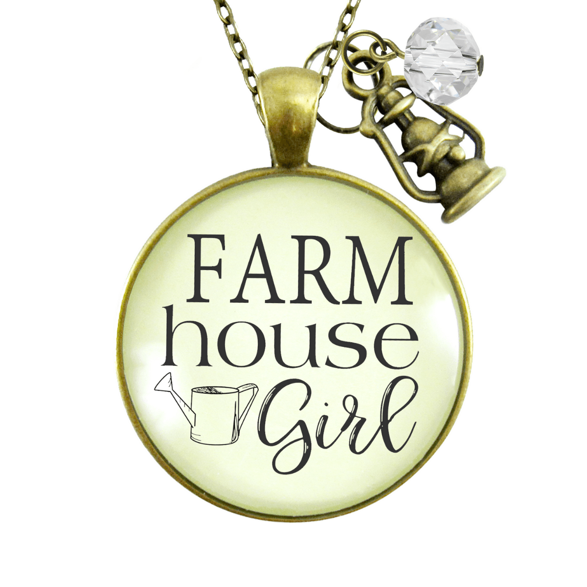 Gutsy Goodness Farmhouse Necklace Southern Charm Jewelry Oil Lamp Charm - Gutsy Goodness Handmade Jewelry;Farmhouse Necklace Southern Charm Jewelry Oil Lamp Charm - Gutsy Goodness Handmade Jewelry Gifts
