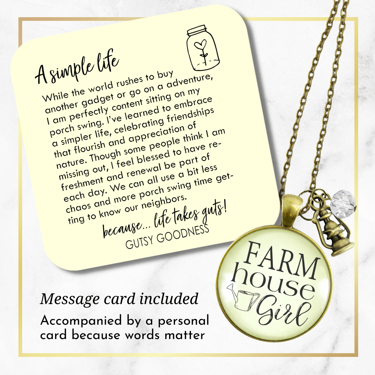 Gutsy Goodness Farmhouse Necklace Southern Charm Jewelry Oil Lamp Charm - Gutsy Goodness Handmade Jewelry;Farmhouse Necklace Southern Charm Jewelry Oil Lamp Charm - Gutsy Goodness Handmade Jewelry Gifts