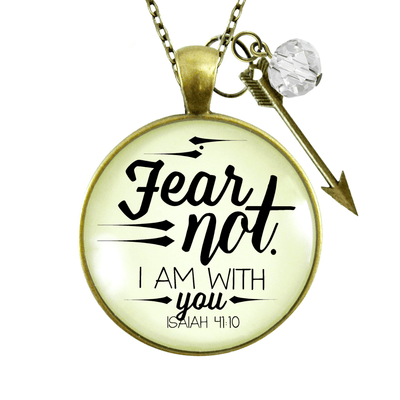 Gutsy Goodness Fear Not I Am With You Necklace Boho Bravery Pendant Jewelry Arrow Charm - Gutsy Goodness Handmade Jewelry;Fear Not - Gutsy Goodness Handmade Jewelry Gifts