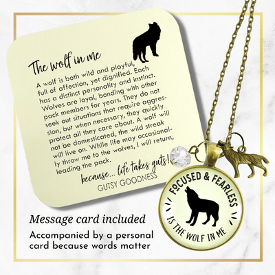 Gutsy Goodness Wolf Necklace Focused Fearless Vintage Jewelry Howling Spirit Animal - Gutsy Goodness Handmade Jewelry;Wolf Necklace Focused Fearless Vintage Jewelry Howling Spirit Animal - Gutsy Goodness Handmade Jewelry Gifts