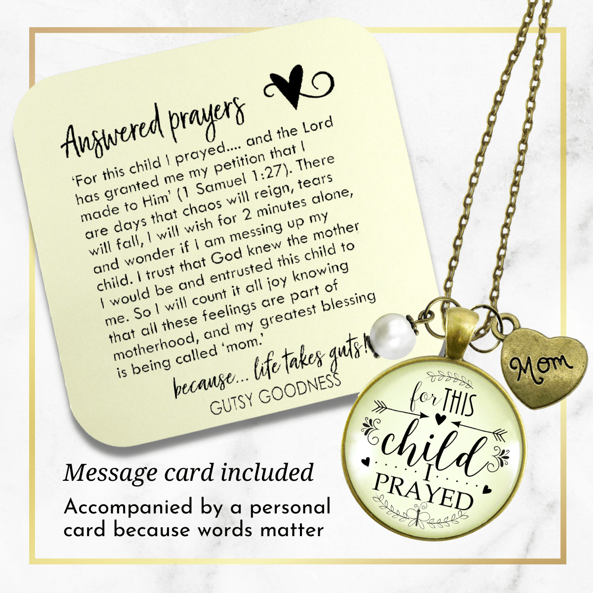 Gutsy Goodness Mother Necklace For This Child I Prayed Christian Mom Faith Jewelry - Gutsy Goodness Handmade Jewelry;Mother Necklace For This Child I Prayed Christian Mom Faith Jewelry - Gutsy Goodness Handmade Jewelry Gifts
