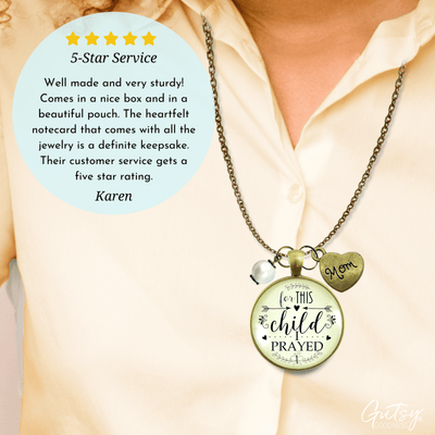 Gutsy Goodness Mother Necklace For This Child I Prayed Christian Mom Faith Jewelry - Gutsy Goodness Handmade Jewelry;Mother Necklace For This Child I Prayed Christian Mom Faith Jewelry - Gutsy Goodness Handmade Jewelry Gifts