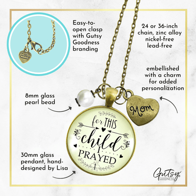 Gutsy Goodness Mother Necklace For This Child I Prayed Christian Mom Faith Jewelry - Gutsy Goodness Handmade Jewelry;Mother Necklace For This Child I Prayed Christian Mom Faith Jewelry - Gutsy Goodness Handmade Jewelry Gifts