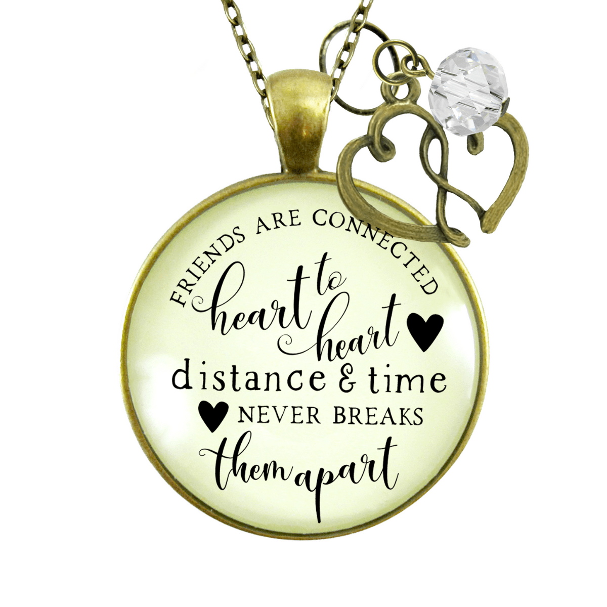 Gutsy Goodness Friendship Necklace Friends Connected Long Distance Jewelry Open Charm - Gutsy Goodness;Friendship Necklace Friends Connected Long Distance Jewelry Open Charm - Gutsy Goodness Handmade Jewelry Gifts