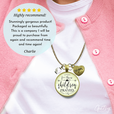 Gutsy Goodness Mother Necklace For These Children I Prayed Christian Mom Faith Charm - Gutsy Goodness Handmade Jewelry;For These Children I Prayed Mom - Gutsy Goodness Handmade Jewelry Gifts