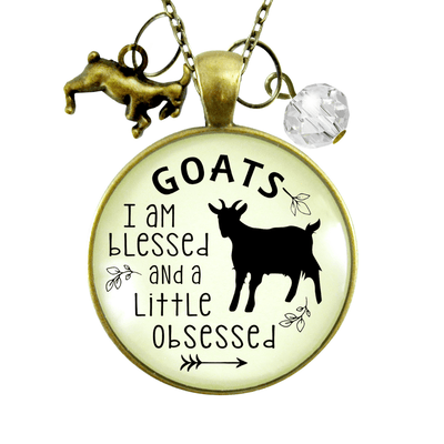 Gutsy Goodness Goat Necklace I Am Blessed Little Obsessed Farm Animal Jewelry Goat Charm Gift - Gutsy Goodness Handmade Jewelry;Goat Necklace I Am Blessed Little Obsessed Farm Animal Jewelry Goat Charm Gift - Gutsy Goodness Handmade Jewelry Gifts