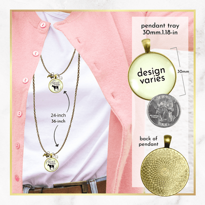 Goat Mom Necklace Baby Farm Animal Jewelry for Mama Charm Gift - Gutsy Goodness