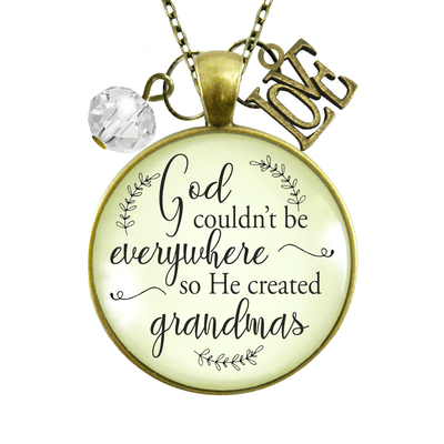 Gutsy Goodness Blessed Grandma Necklace God Couldn't Be Everywhere Christian Jewelry - Gutsy Goodness Handmade Jewelry;Blessed Grandma Necklace God Couldn't Be Everywhere Christian Jewelry - Gutsy Goodness Handmade Jewelry Gifts