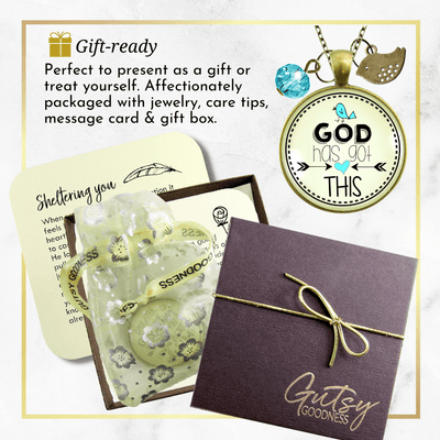 Gutsy Goodness He Has Got This Faith Inspired Jewelry Vintage Style Pendant Bird Charm - Gutsy Goodness Handmade Jewelry;He Has Got This Faith Inspired Jewelry Vintage Style Pendant Bird Charm - Gutsy Goodness Handmade Jewelry Gifts