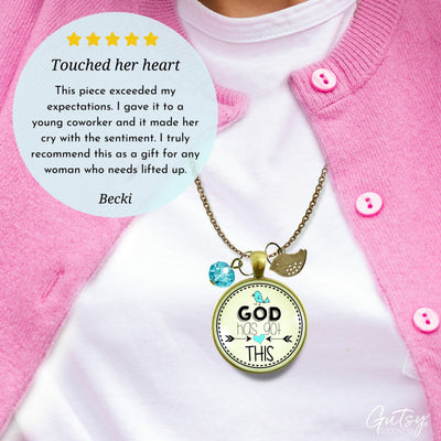 Gutsy Goodness He Has Got This Faith Inspired Jewelry Vintage Style Pendant Bird Charm - Gutsy Goodness Handmade Jewelry;He Has Got This Faith Inspired Jewelry Vintage Style Pendant Bird Charm - Gutsy Goodness Handmade Jewelry Gifts