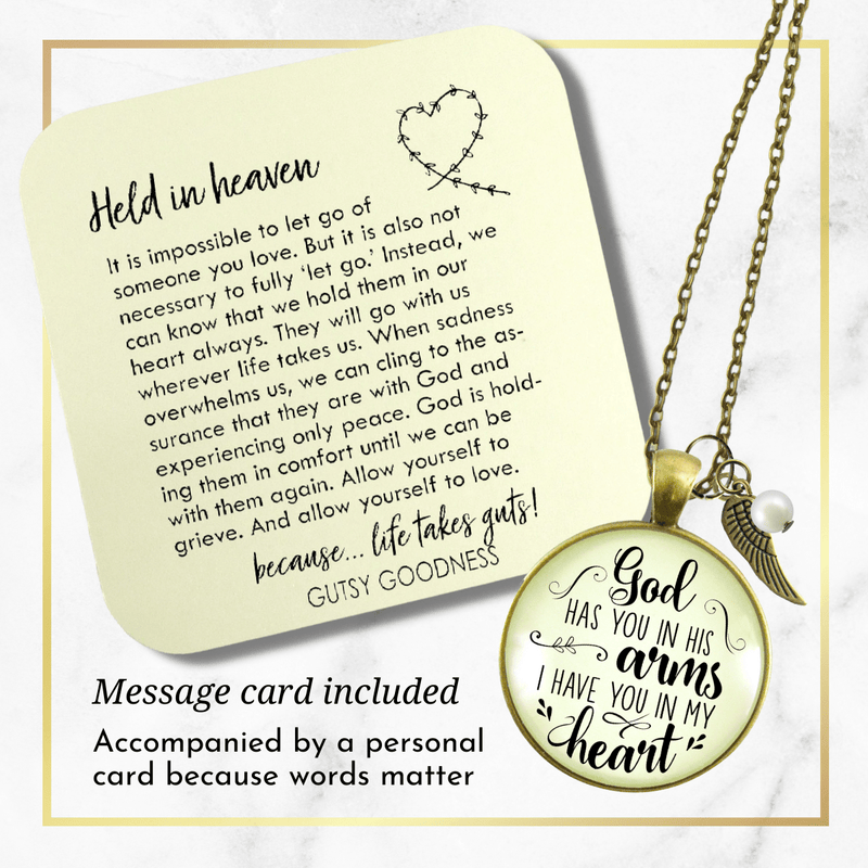 Gutsy Goodness God Has You in His Arms Memorial Necklace Jewelry Angel Wing Charm - Gutsy Goodness Handmade Jewelry;God Has You In His Arms Memorial Necklace Jewelry Angel Wing Charm - Gutsy Goodness Handmade Jewelry Gifts