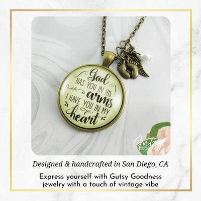 Gutsy Goodness Baby Loss Memorial Necklace For Mom God Has You Arms Miscarriage Jewelry Gift - Gutsy Goodness;Baby Loss Memorial Necklace For Mom God Has You Arms Miscarriage Jewelry Gift - Gutsy Goodness Handmade Jewelry Gifts