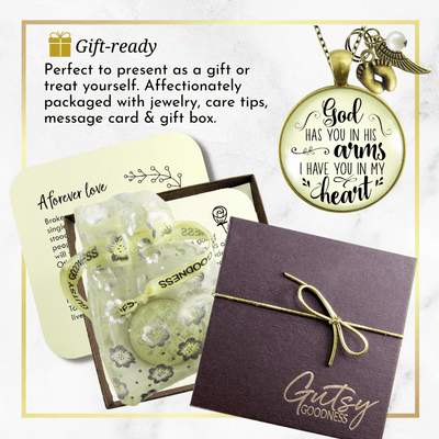 Gutsy Goodness Baby Loss Memorial Necklace For Mom God Has You Arms Miscarriage Jewelry Gift - Gutsy Goodness;Baby Loss Memorial Necklace For Mom God Has You Arms Miscarriage Jewelry Gift - Gutsy Goodness Handmade Jewelry Gifts