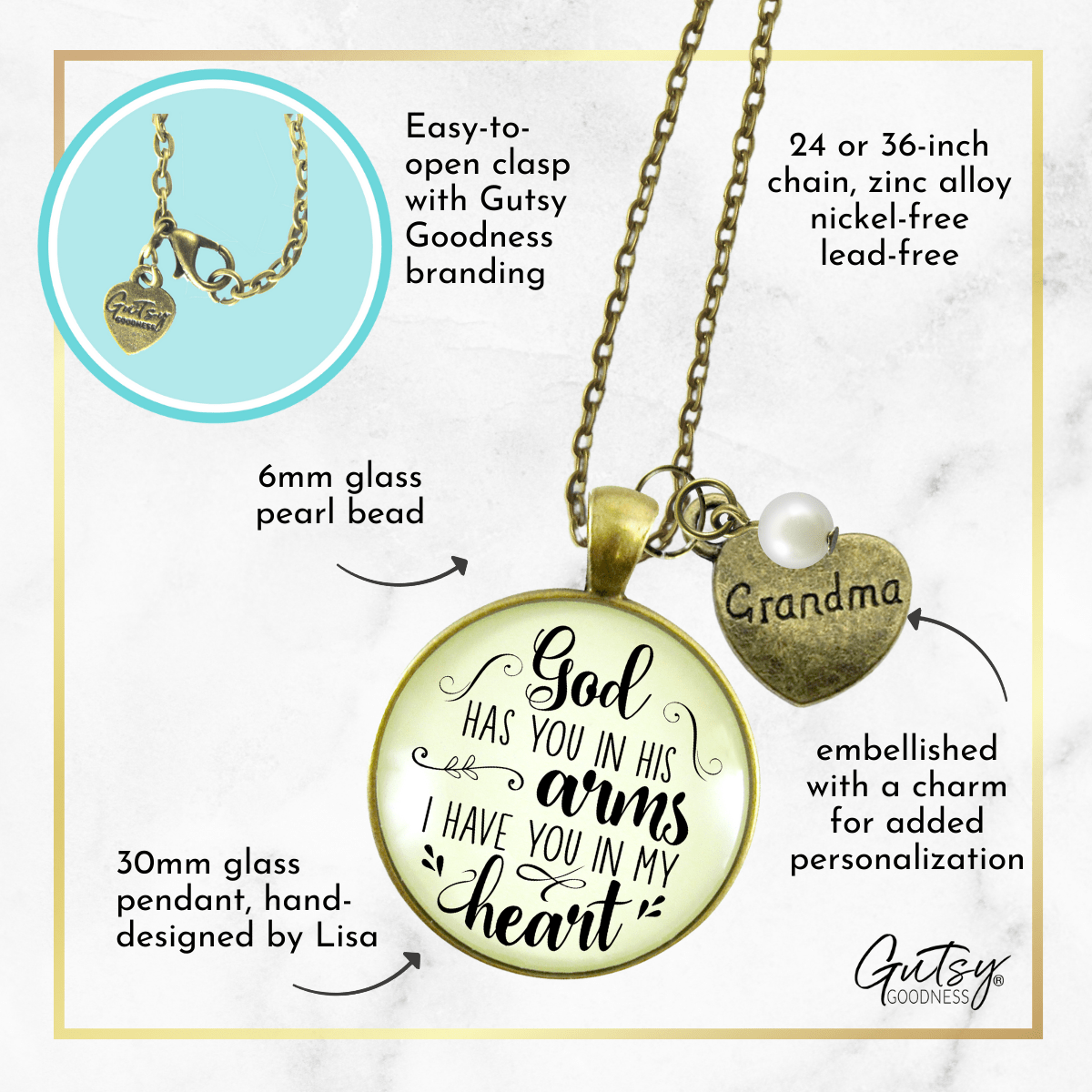 Grandma memorial necklace deals