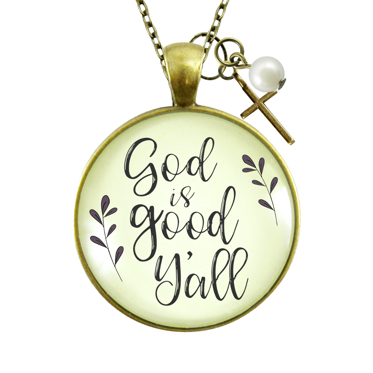 Gutsy Goodness God is Good Y'all Country Necklace Faith Jewelry Cross Charm - Gutsy Goodness Handmade Jewelry;God Is Good Y'all Country Necklace Faith Jewelry Cross Charm - Gutsy Goodness Handmade Jewelry Gifts