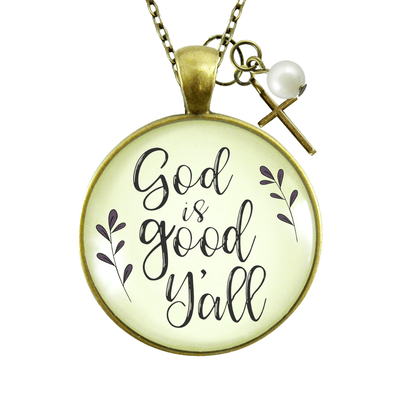 Gutsy Goodness God is Good Y'all Country Necklace Faith Jewelry Cross Charm - Gutsy Goodness Handmade Jewelry;God Is Good Y'all Country Necklace Faith Jewelry Cross Charm - Gutsy Goodness Handmade Jewelry Gifts