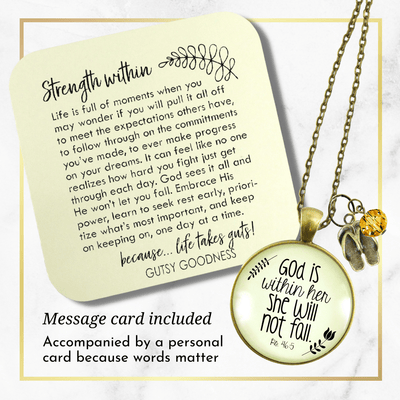 Gutsy Goodness God is Within Her Necklace Faith Psalm Trendy Jewelry Flip Flop Charm - Gutsy Goodness Handmade Jewelry;God Is Within Her Necklace Faith Psalm Trendy Jewelry Flip Flop Charm - Gutsy Goodness Handmade Jewelry Gifts