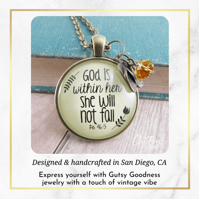 Gutsy Goodness God is Within Her Necklace Faith Psalm Trendy Jewelry Flip Flop Charm - Gutsy Goodness Handmade Jewelry;God Is Within Her Necklace Faith Psalm Trendy Jewelry Flip Flop Charm - Gutsy Goodness Handmade Jewelry Gifts