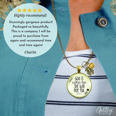 Gutsy Goodness God is Within Her Necklace Faith Psalm Trendy Jewelry Flip Flop Charm - Gutsy Goodness Handmade Jewelry;God Is Within Her Necklace Faith Psalm Trendy Jewelry Flip Flop Charm - Gutsy Goodness Handmade Jewelry Gifts