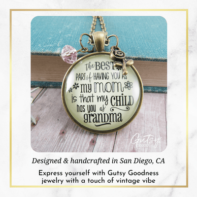 Gutsy Goodness Grandma Necklace Best Part You as Mom Child Jewelry Gift Daughter - Gutsy Goodness Handmade Jewelry;Grandma Necklace Best Part You As Mom Child Jewelry Gift Daughter - Gutsy Goodness Handmade Jewelry Gifts