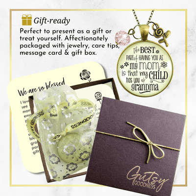 Gutsy Goodness Grandma Necklace Best Part You as Mom Child Jewelry Gift Daughter - Gutsy Goodness Handmade Jewelry;Grandma Necklace Best Part You As Mom Child Jewelry Gift Daughter - Gutsy Goodness Handmade Jewelry Gifts