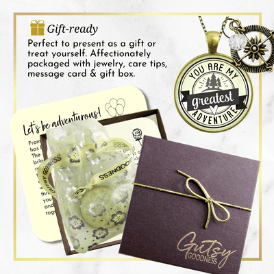 Gutsy Goodness You are My Greatest Adventure Compass Necklace Romantic Couple Gift - Gutsy Goodness;You Are My Greatest Adventure Compass Necklace Romantic Couple Gift - Gutsy Goodness Handmade Jewelry Gifts