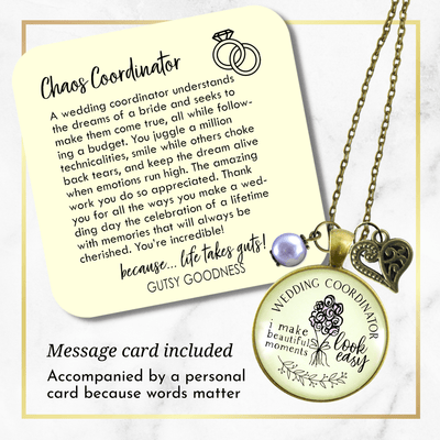 Gutsy Goodness Wedding Coordinator Necklace Beautiful Moment Gift from Bride Groom - Gutsy Goodness Handmade Jewelry;Wedding Coordinator Necklace Beautiful Moment Gift From Bride Groom - Gutsy Goodness Handmade Jewelry Gifts