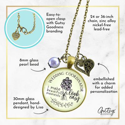 Gutsy Goodness Wedding Coordinator Necklace Beautiful Moment Gift from Bride Groom - Gutsy Goodness Handmade Jewelry;Wedding Coordinator Necklace Beautiful Moment Gift From Bride Groom - Gutsy Goodness Handmade Jewelry Gifts