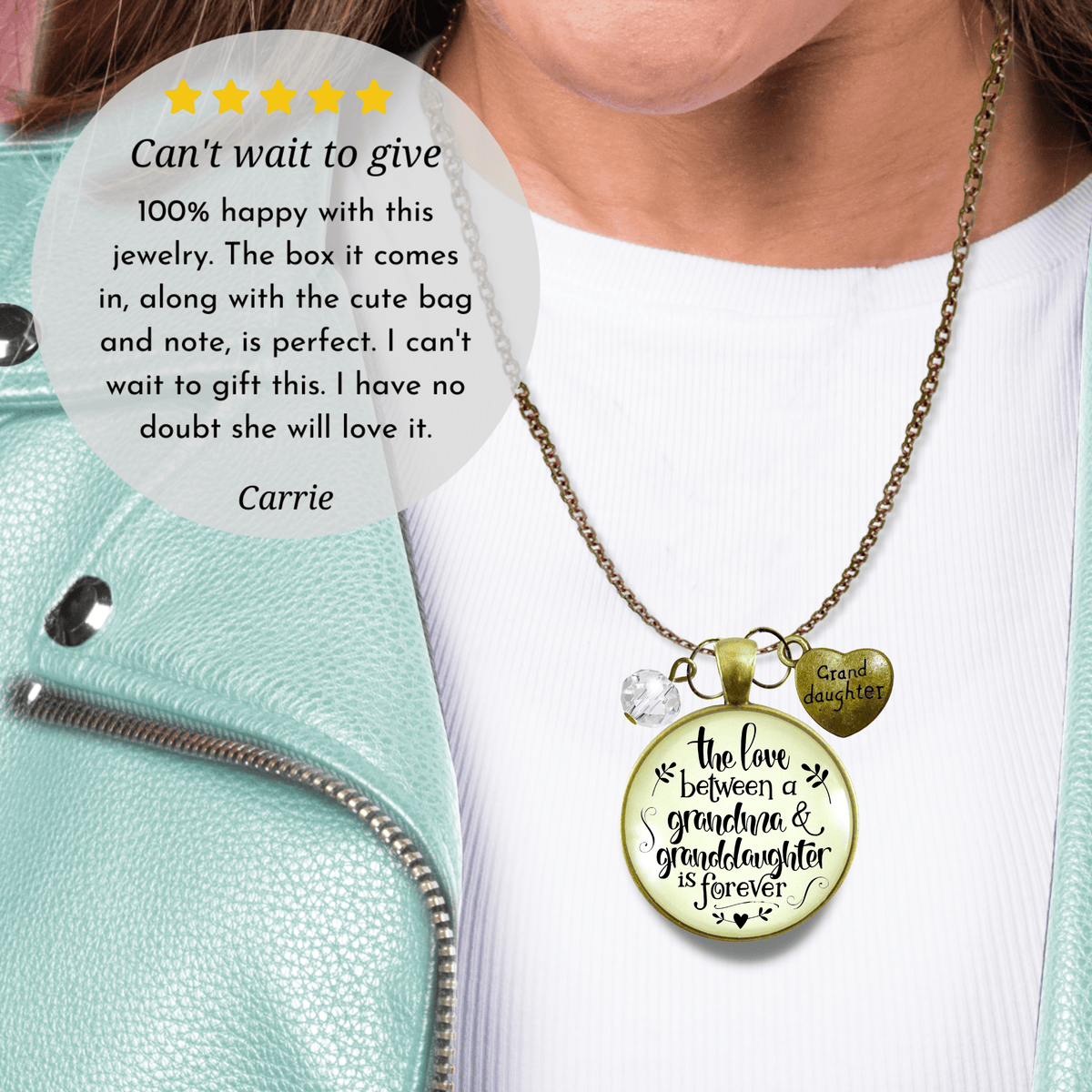 Gutsy Goodness To Granddaughter Necklace Love Between A Grandma Is Forever Quote Jewelry Gift - Gutsy Goodness Handmade Jewelry;To Granddaughter Necklace Love Between A Grandma Is Forever Quote Jewelry Gift - Gutsy Goodness Handmade Jewelry Gifts