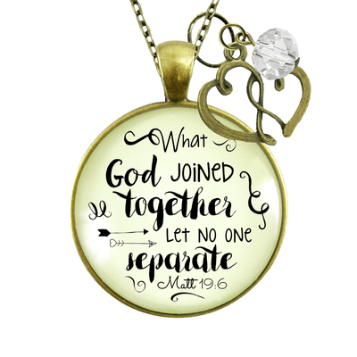 Gutsy Goodness Love My Wife Necklace What God Joined Womens Faith Gift Jewelry - Gutsy Goodness Handmade Jewelry;What God Has Joined Together / From Husband - Gutsy Goodness Handmade Jewelry Gifts