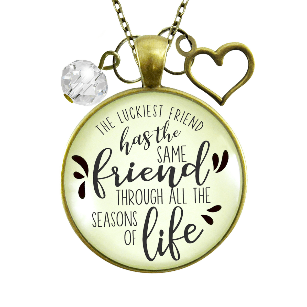 Gutsy Goodness Best Necklace Luckiest BFF Life Quote Everday Jewelry - Gutsy Goodness Handmade Jewelry;Best Necklace Luckiest Bff Life Quote Everday Jewelry - Gutsy Goodness Handmade Jewelry Gifts