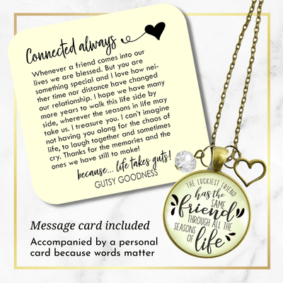 Gutsy Goodness Best Necklace Luckiest BFF Life Quote Everday Jewelry - Gutsy Goodness Handmade Jewelry;Best Necklace Luckiest Bff Life Quote Everday Jewelry - Gutsy Goodness Handmade Jewelry Gifts