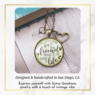 Gutsy Goodness Best Necklace Luckiest BFF Life Quote Everday Jewelry - Gutsy Goodness Handmade Jewelry;Best Necklace Luckiest Bff Life Quote Everday Jewelry - Gutsy Goodness Handmade Jewelry Gifts