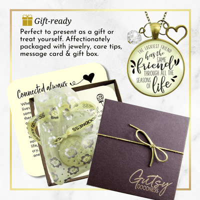 Gutsy Goodness Best Necklace Luckiest BFF Life Quote Everday Jewelry - Gutsy Goodness Handmade Jewelry;Best Necklace Luckiest Bff Life Quote Everday Jewelry - Gutsy Goodness Handmade Jewelry Gifts
