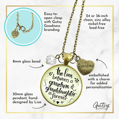 Gutsy Goodness To Grandmother Necklace Love Between A Grandma Is Forever Infinity Jewelry Gift - Gutsy Goodness Handmade Jewelry;To Grandmother Necklace Love Between A Grandma Is Forever Infinity Jewelry Gift - Gutsy Goodness Handmade Jewelry Gifts