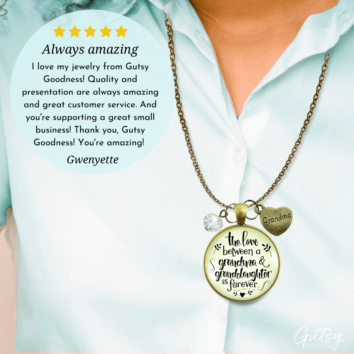 Gutsy Goodness To Grandmother Necklace Love Between A Grandma Is Forever Infinity Jewelry Gift - Gutsy Goodness Handmade Jewelry;To Grandmother Necklace Love Between A Grandma Is Forever Infinity Jewelry Gift - Gutsy Goodness Handmade Jewelry Gifts