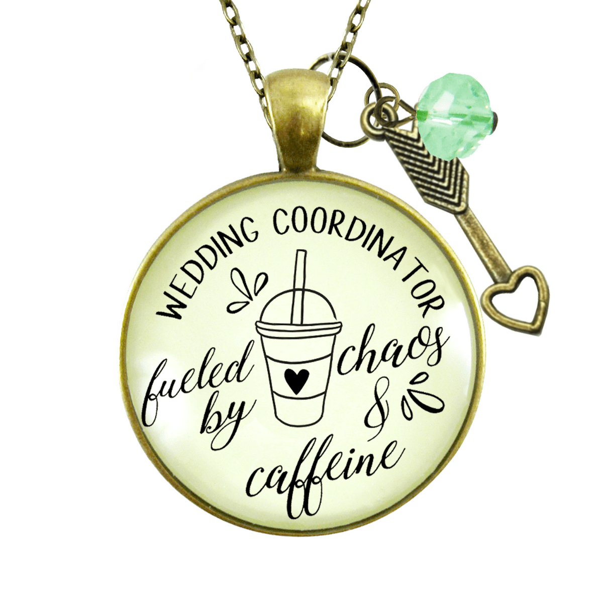 Gutsy Goodness Wedding Coordinator Necklace Fueled by Chaos Caffeine Thank You Gift - Gutsy Goodness Handmade Jewelry;Wedding Coordinator Necklace Fueled By Chaos Caffeine Thank You Gift - Gutsy Goodness Handmade Jewelry Gifts