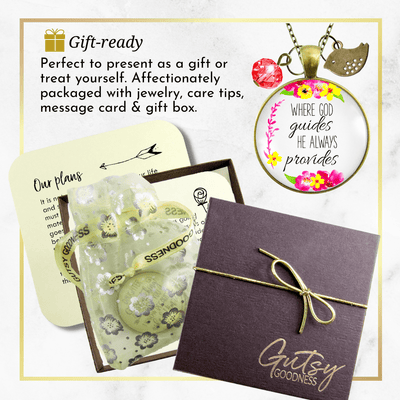 Gutsy Goodness Faith Saying Necklace Where God Guides Inspirational Christian Jewelry - Gutsy Goodness Handmade Jewelry;Faith Saying Necklace Where God Guides Inspirational Christian Jewelry - Gutsy Goodness Handmade Jewelry Gifts