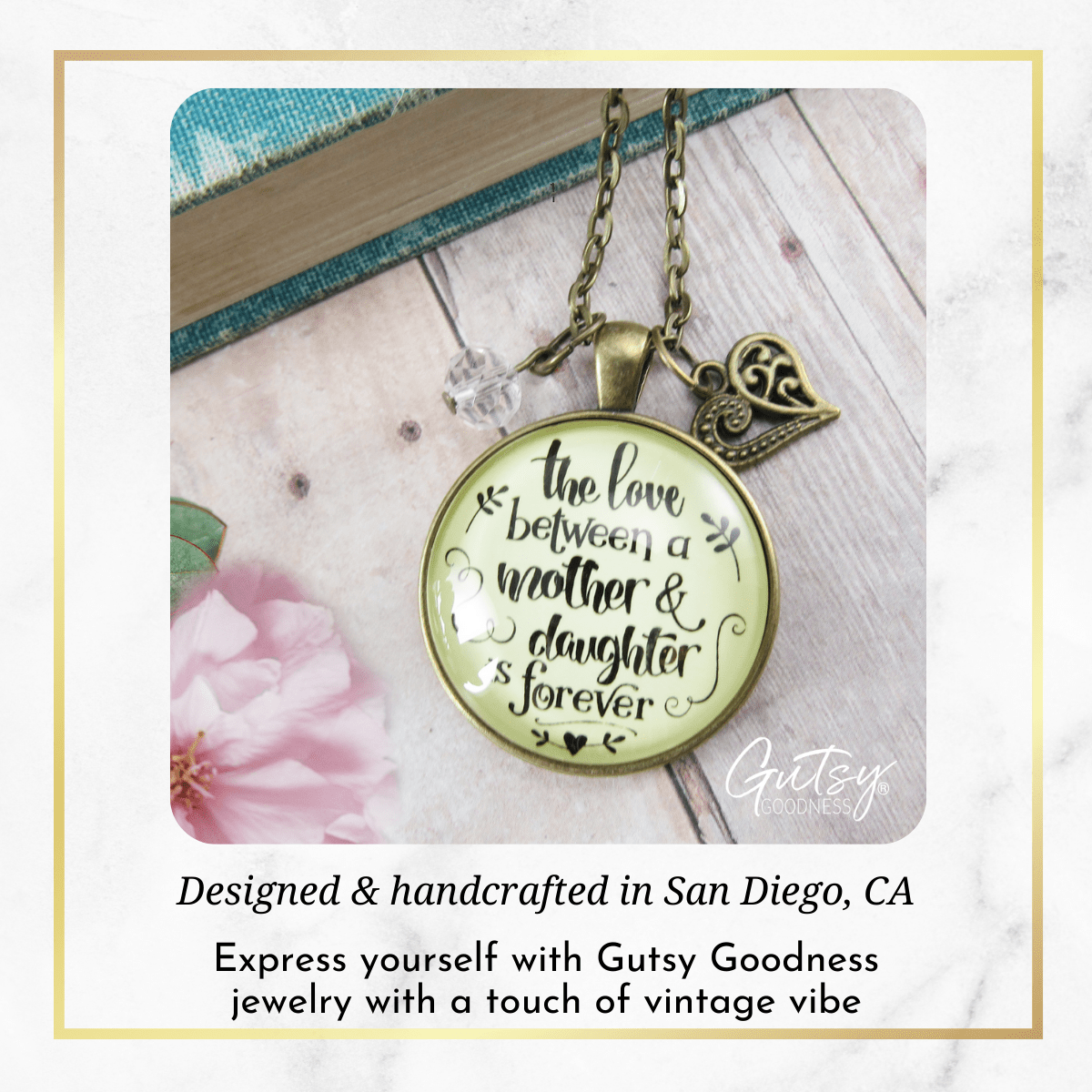 Gutsy Goodness Love Between Mother Daughter Necklace Meaningful Womens Jewelry Gift - Gutsy Goodness Handmade Jewelry;Love Between Mother Daughter Necklace Meaningful Womens Jewelry Gift - Gutsy Goodness Handmade Jewelry Gifts