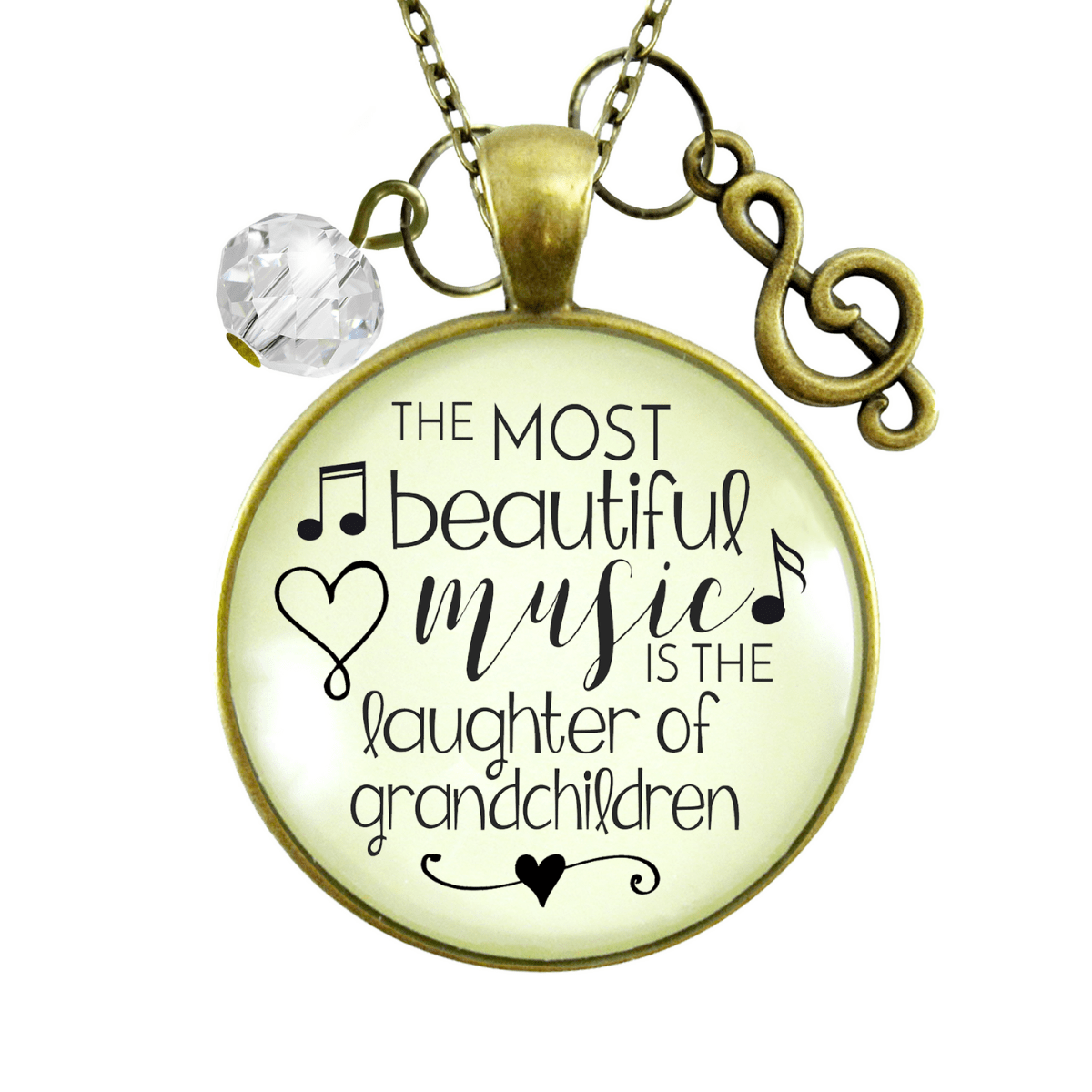 Gutsy Goodness Grandma Necklace Beautiful Music Laughter Grandchildren Jewelry - Gutsy Goodness Handmade Jewelry;Grandma Necklace Beautiful Music Laughter Grandchildren Jewelry - Gutsy Goodness Handmade Jewelry Gifts