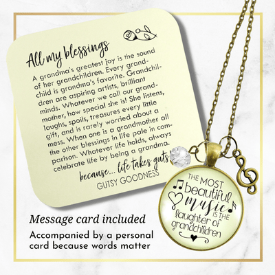 Gutsy Goodness Grandma Necklace Beautiful Music Laughter Grandchildren Jewelry - Gutsy Goodness Handmade Jewelry;Grandma Necklace Beautiful Music Laughter Grandchildren Jewelry - Gutsy Goodness Handmade Jewelry Gifts