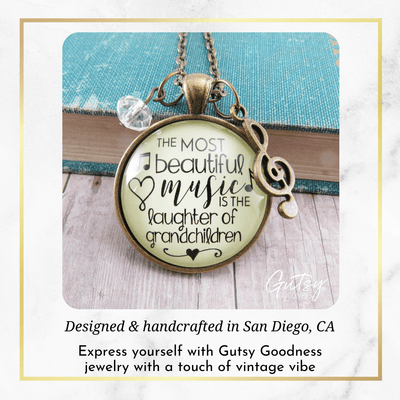 Gutsy Goodness Grandma Necklace Beautiful Music Laughter Grandchildren Jewelry - Gutsy Goodness Handmade Jewelry;Grandma Necklace Beautiful Music Laughter Grandchildren Jewelry - Gutsy Goodness Handmade Jewelry Gifts