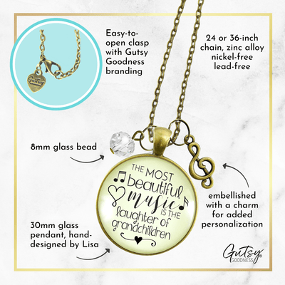 Gutsy Goodness Grandma Necklace Beautiful Music Laughter Grandchildren Jewelry - Gutsy Goodness Handmade Jewelry;Grandma Necklace Beautiful Music Laughter Grandchildren Jewelry - Gutsy Goodness Handmade Jewelry Gifts