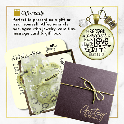 Gutsy Goodness Baking Necklace Secret Ingredient Love Butter Southern Food Jewelry Mixer Charm - Gutsy Goodness Handmade Jewelry;Baking Necklace Secret Ingredient Love Butter Southern Food Jewelry Mixer Charm - Gutsy Goodness Handmade Jewelry Gifts