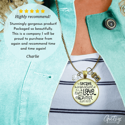 Gutsy Goodness Baking Necklace Secret Ingredient Love Butter Southern Food Jewelry Mixer Charm - Gutsy Goodness Handmade Jewelry;Baking Necklace Secret Ingredient Love Butter Southern Food Jewelry Mixer Charm - Gutsy Goodness Handmade Jewelry Gifts