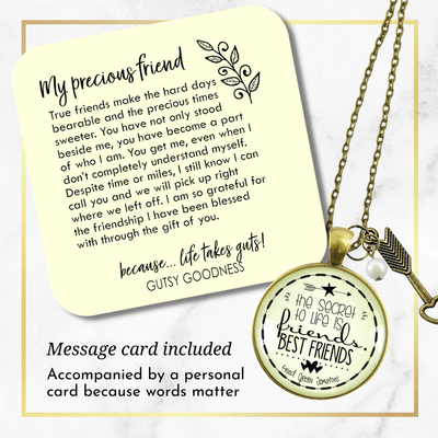 Gutsy Goodness Friendship Necklace Secret to Best Friends Gift Jewelry Boho Arrow Heart Charm - Gutsy Goodness Handmade Jewelry;Friendship Necklace Secret To Best Friends Gift Jewelry Boho Arrow Heart Charm - Gutsy Goodness Handmade Jewelry Gifts