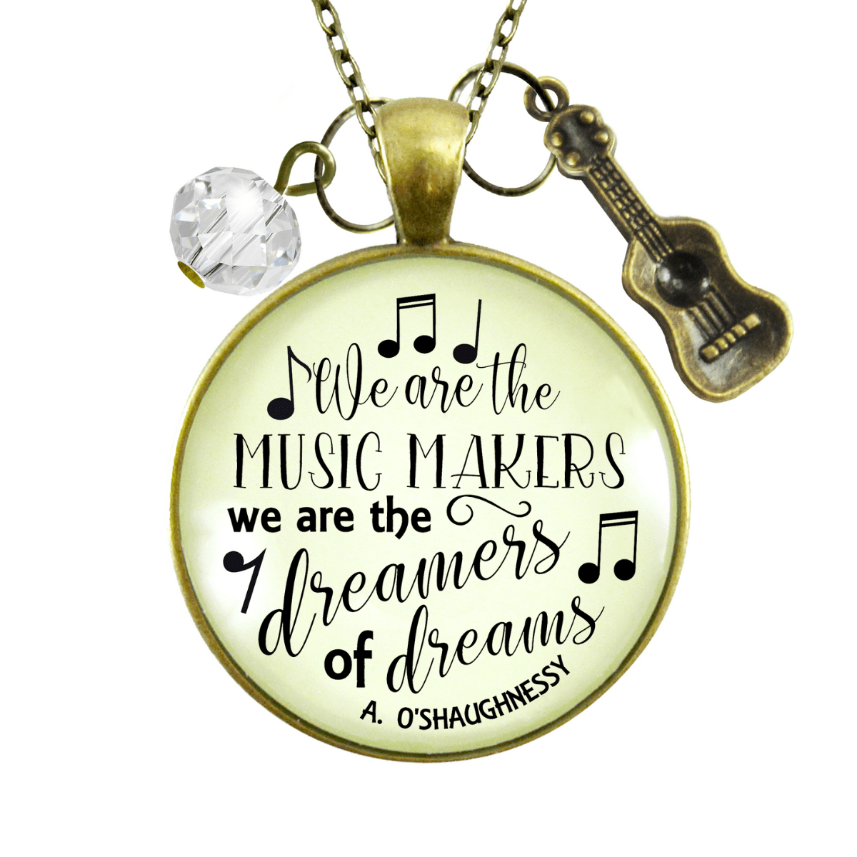 Gutsy Goodness Guitar Player Necklace We are Music Makers Musician Teacher Gift - Gutsy Goodness Handmade Jewelry;Guitar Player Necklace We Are Music Makers Musician Teacher Gift - Gutsy Goodness Handmade Jewelry Gifts