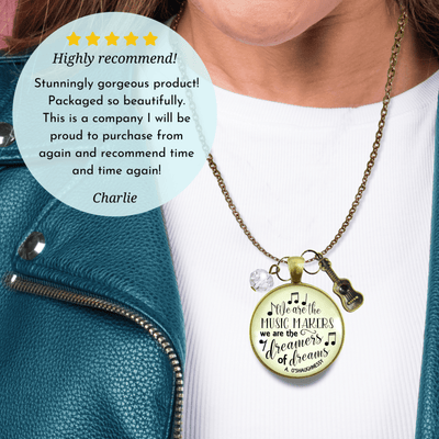Gutsy Goodness Guitar Player Necklace We are Music Makers Musician Teacher Gift - Gutsy Goodness Handmade Jewelry;Guitar Player Necklace We Are Music Makers Musician Teacher Gift - Gutsy Goodness Handmade Jewelry Gifts