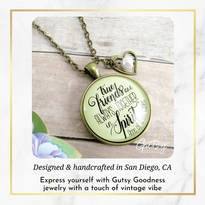 Gutsy Goodness True Friends are Always Together Necklace Literary Quote Gift Heart Jewelry - Gutsy Goodness;True Friends Are Always Together Necklace Literary Quote Gift Heart Jewelry - Gutsy Goodness Handmade Jewelry Gifts